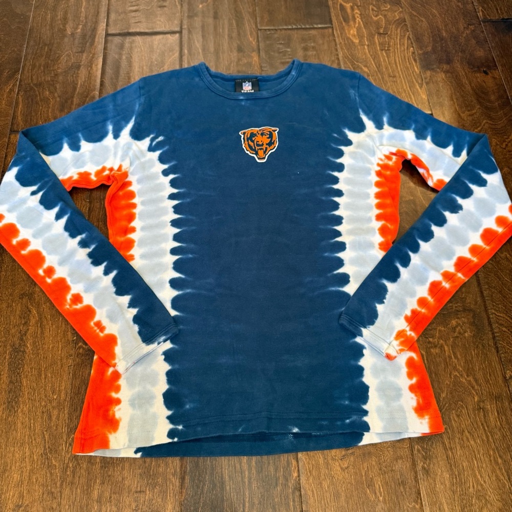 NFL Chicago Bears Y2K Retro 70s Women’s Tie Dye Long Sleeve size XL